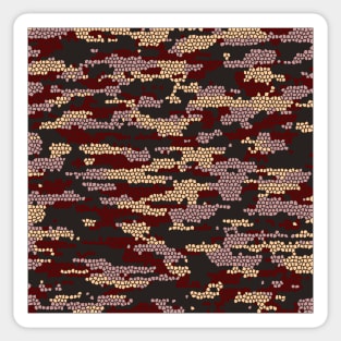 Camo Pattern - Maroon Grey wheat Sticker